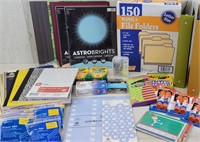 Box of assorted School and Office Supplies