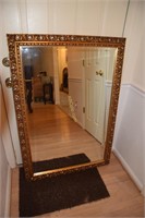 Ornate Beveled Glass Mirror- 48in x 34in