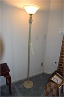 Contemporary floor lamp with globe