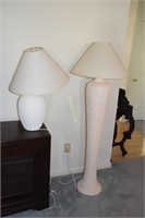 Contemporary floor lamp and table lamp