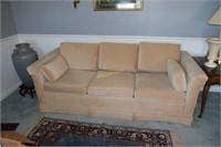 3 Section cloth sofa and wing back chair