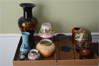 2 Tray lots of Asian vases and jars