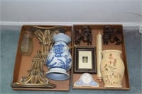 2 Tray lots of Asian vases and statuary