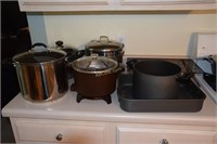 Large selection of pots and pans (non stick), to