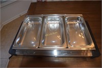3 Section covers food warmer
