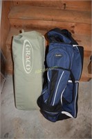 Bill Blass duffle bag and Graco pack and play