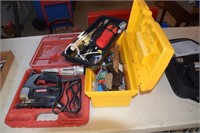 Craftsman sabre saw and tool box with hand tools