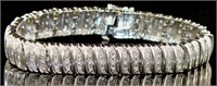 Brilliant 2.00 ct Diamond Wave Link Bracelet