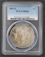 1881-S MS66 GEM Morgan Silver Dollar