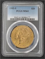 1902-S MS61 LIberty Head $20.00 Gold Double Eagle