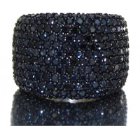 Stunning 4.00 ct Black Diamond Cocktail Ring