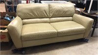 Beige Leather Sofa WFA