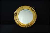 Brass Porthole Mirror 8" Dia