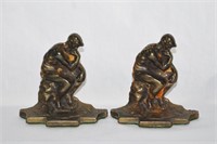 Antique Cast Iron Rodin's The Thinker Bookends
