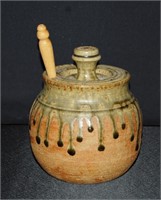 Signed Studio Pottery Honey Pot
