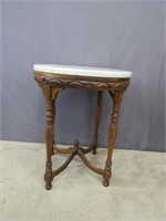 MARBLE TOP SIDE TABLE: