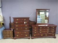 5 PC. PA HOUSE CHERRY BEDROOM SUITE: