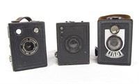 Vintage box cameras lot.