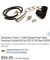 Diesel Fuel Tank Auxiliary Install Kit