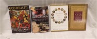 (4) BOOKS:  STUDY BIBLE; THE CRUSADES; THE BATTLES