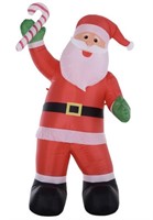 7’ Inflatable Santa w/Candy Cane