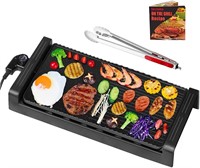 Electric Indoor Grill & Griddle, 2-in-1 Nonstick