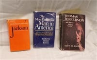 (3) BOOKS:  THOMAS JEFFERSON, BENJAMIN FRANKLIN...
