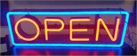 "OPEN" Sign Lighted 27" x 9" x 3" wide