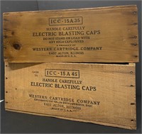 (2) Western Proteco Spool Elec. Blasting Caps Box