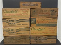 (9) Cheese Boxes Clearfield, Kraft, Mel-O-Bit, etc