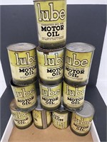 (11) Lube Motor Oil Cans