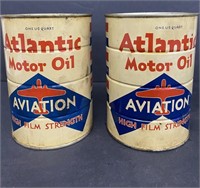 (2) Vintage Atlantic Motor Oil Aviation High Film