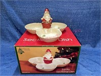 Santa sectional dish w/ box