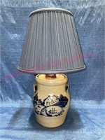 1988 Rowe Pottery Works salt glazed table lamp #1
