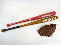 Vintage Worth Softball Baseball Bats MacGregor Glo