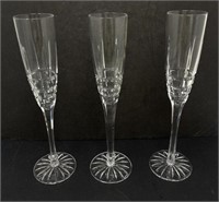 Signed Ceska crystal Champagne flutes