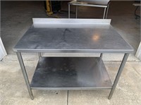 Stainless Steel Worktable w/ Stainless lower shelf