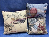 (3) Decorative pillows (Norman Rockwell & others)