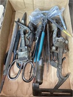 Box Of Files, Snips,  Assorted Tools
