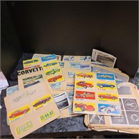 Vintage Ephemera Scrapbook Pages Car Trading Cards