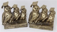 PM Craftsman USA Brass Plated Owl Bookends