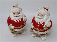 (2) Imported Santa Claus Coin Banks~Vintage