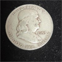 1953d Franklin Half Dollar 90% Silver