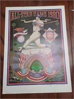 1980 All-Star Game Lithograph Signed By Artist