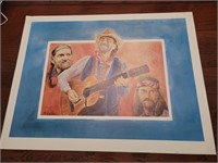 Christopher Paluso Lithograph Willie Nelson