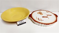 VTG Yellow Serving Bowl and Platter (2)