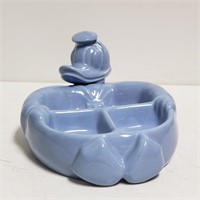 1940s DONALD DUCK Blue Ceramic Baby Feeding Dish