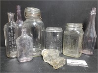 (8) Various Glass Jars/Bottles