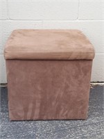 Brown Cube Foot Stool Storage 16×16×14"