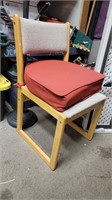 Wood Frame Apholstered Chair W/Extra Thick Cushion